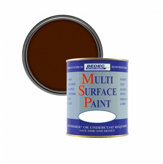 Bedec Multi Surface Paint Soft Satin 750ml - Chocolate