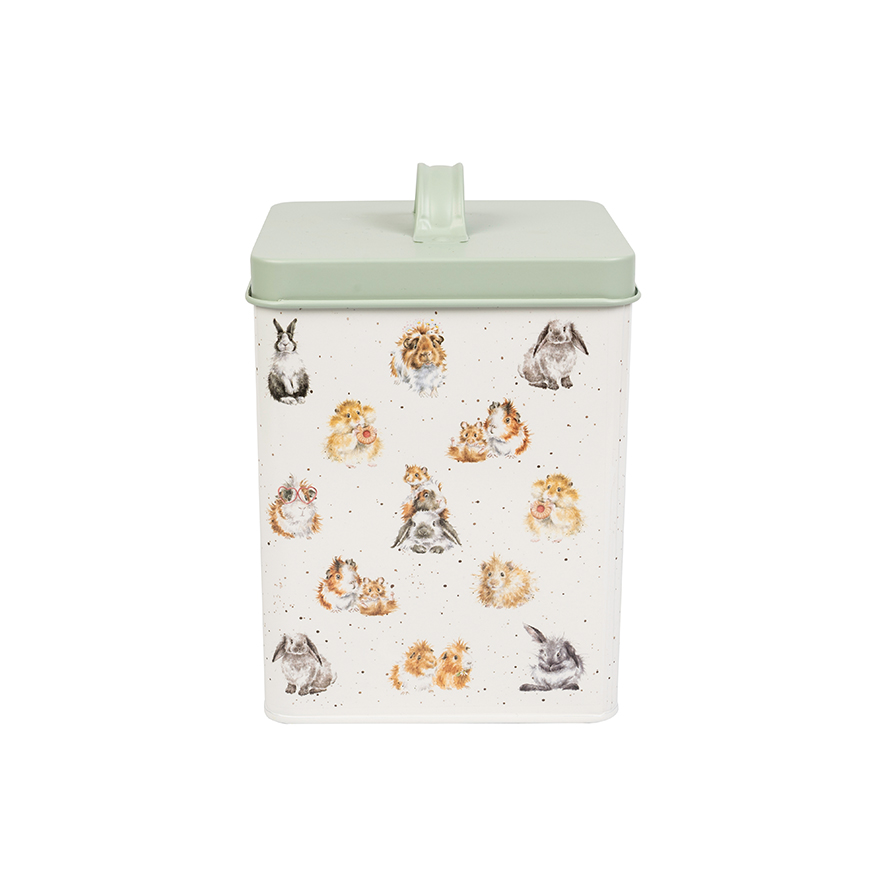 Wrendale Rabbit & Guinea Pig Treat Tin - Guinea Pig Spacious Treat Storage Containers